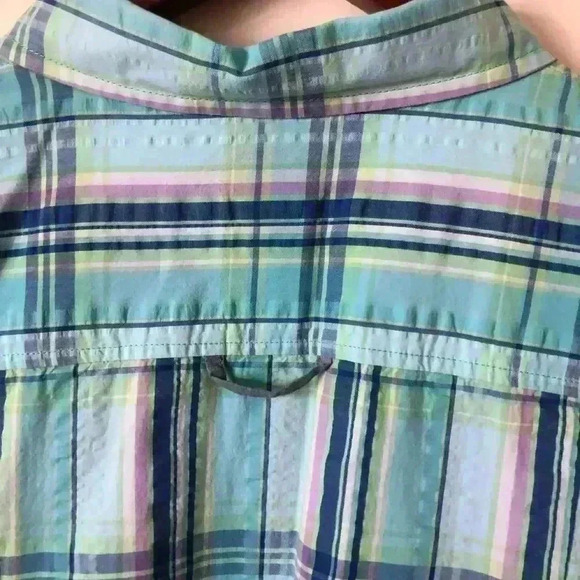 L.L.Bean Women’s Button Down Plaid Cotton Top Shirt Size M - Picture 7 of 8